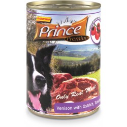 Prince Premium Jeleń Struś Pomidory Marchew 400g mokra karma dla psa