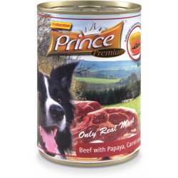 Prince Premium Wołowina Papaja Marchewka 400 g mokra karma dla psa