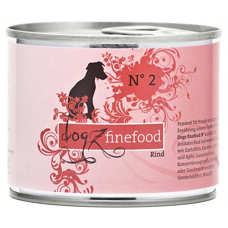 Dogz finefood No.2 wołowina 200g mokra karma dla psa