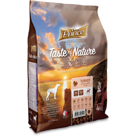 Prince Taste of Nature - karma sucha dla psów dorosłych i szczeniąt ras małych z indykiem z batatami 4 kg