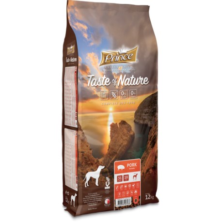 Prince Taste of Nature- karma sucha bez zbóż dla psów dorosłych wszystkich ras  z wieprzowiną 12 kg