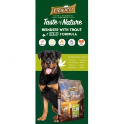 Prince Taste of Nature karma dla psów z mięsem renifera, pstrąga oraz z konopią   4 kg