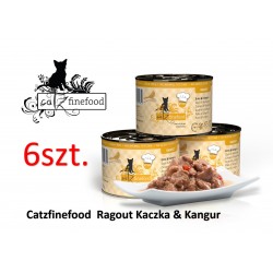 PAKIET 6 szt Catz Finefood Ragout No 607- kaczka z kangurem 180g