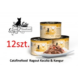 PAKIET 12 szt Catz Finefood Ragout No 607- kaczka z kangurem 180g, mokra karma dla kota