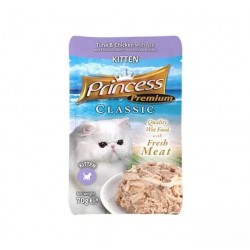 Princess Premium Kitten Tuńczyk Kurczak z tauryną 70g mokra karma dla kota