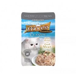 Princess Premium Sterilised  Małże Baby Tauryna  70g mokra karma dla kota