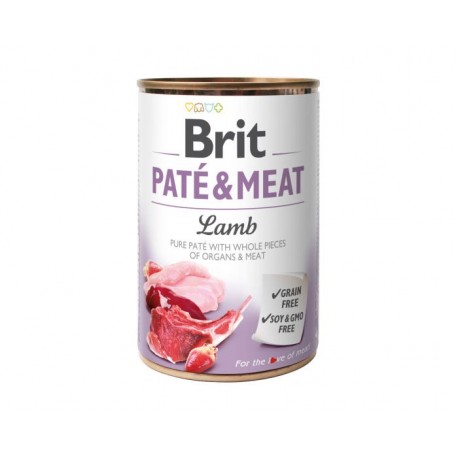 Brit Pate&Meat Lamb 400g Karma mokra dla psa