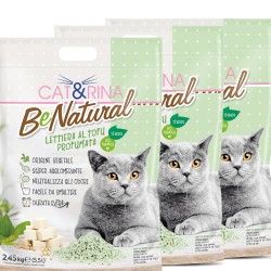 Cat & Rina Żwirek dla kota Tofu Zielona Herbata 5,5l  (2,45 kg)  Pakiet 3szt