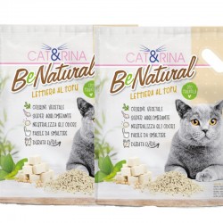 CAT&RINA tofu naturalny 5,5l  (2,45 kg) żwirek  dla kota. Pakiet 2 sztuki