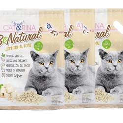 CAT&RINA tofu naturalny 5,5l  (2,45 kg) żwirek  dla kota. Pakiet 3 sztuki