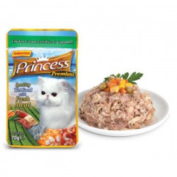 Princess Premium Kurczak Tuńczyk Warzywa 70g mokra karma dla kota