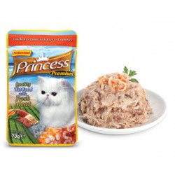 Princess Premium Kurczak Tuńczyk Kraby 70g mokra karma dla kota