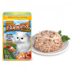 Princess Premium Kurczak Tuńczyk Ryż 70g mokra karma dla kota