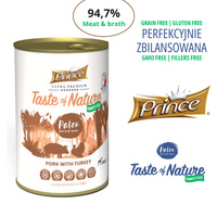 Prince Farmer wieprzowina & indyk 400 gr mokra karma dla psa bez kurczaka, bez zbóż