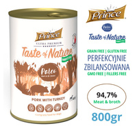 Prince Farmer wieprzowina & indyk 800 gr mokra karma dla psa bez kurczaka, bez zbóż