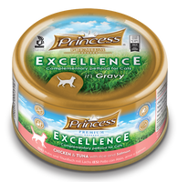 Princess Excellence Kurczak Tuńczyk Łosoś 70g karma mokra dla kota z kurczakiem, tuńczykiem i łososiem