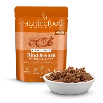 Catz finefood No.23 wołowina & kaczka 85g mokra karma dla kota