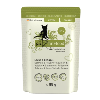 Catz finefood Kitten No.05 łosoś 85g mokra karma dla kociąt