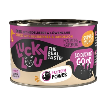 Lucky Lou Super Mono mokra karma dla kota z mięsa kaczki 200g