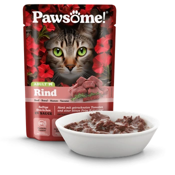 Pawsome!® Dla kotów Dorosłych Wołowina 85g Pełnowartościowa i Smaczna Karma