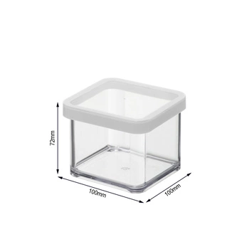 Pojemnik Rotho  kwadratowy. 0.5 l LOFT transparentny/biały