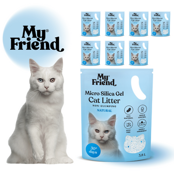 My Friend Micro Silica Żwirek Silikonowy Dla Kota PROM 8 sztuk x 3,8 L