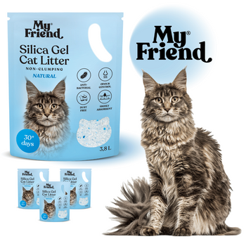 My Friend My Friend żwirek Silica Natural 3,8l Pakiet x4