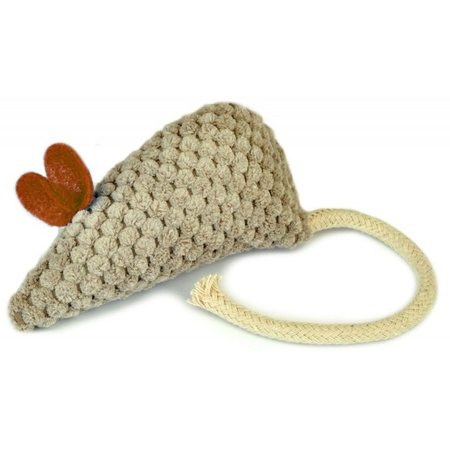 Zabawka dla kota myszka beżowy 14cm Lauren Design