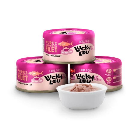 Lucky Lou Extra Food Filet z tuńczyka w bulionie 70g Dla wybrednych kotów