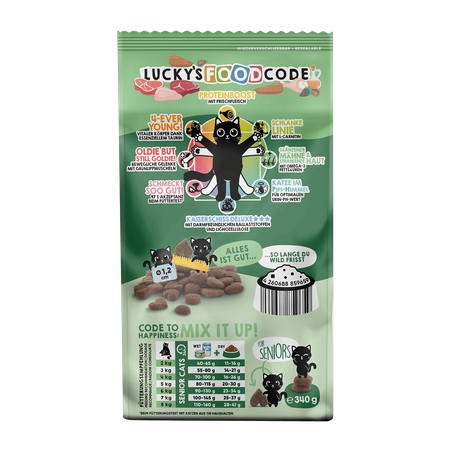 Lucky Lou Food Code Lifestage Senior bez zbóż Drób i Dziczyzna 340g