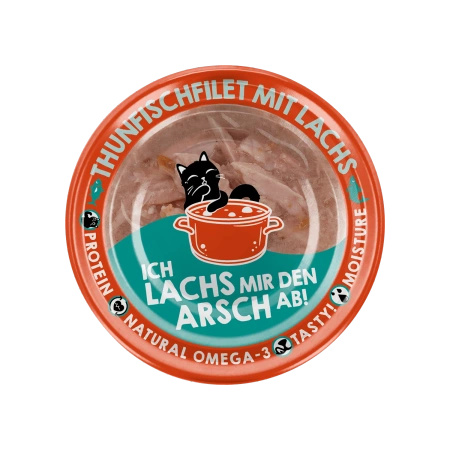 Lucky Lou Extra Food Filety mięsne Tuńczyk i Łosoś w puszce 70g dla wybrednego kota
