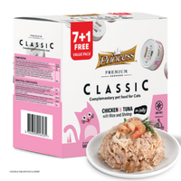 Princess Classic 70g Kurczak Tuńczyk Krewetka 7+1 mokra karma dla kota w galaretce