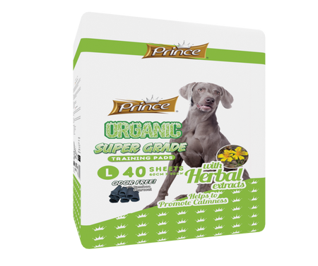 Prince organiczne maty absorbujące dla szczeniąt 60x90 40szt.