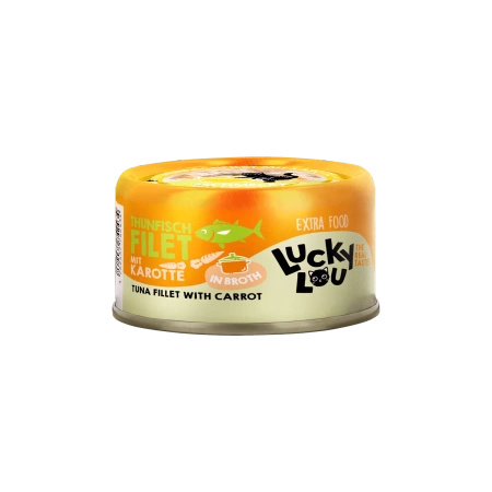 Lucky Lou Extra Food Tuńczyk z marchewką w puszce 70g wybredne koty