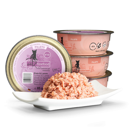 Catz Finefood Nr 411 Filet 85gr Indyk Kurczak Jagnięcina mokra karma dla kota