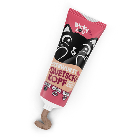Lucky Lou Squeeze Head Adult koci przysmak z wątróbką i pietruszką 75g