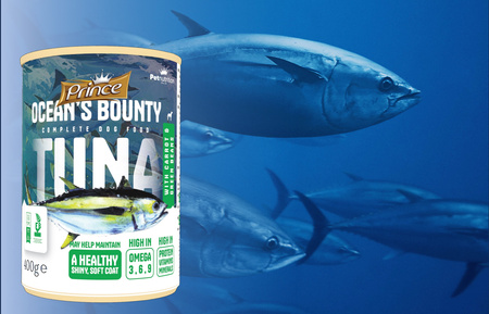 Prince Oceans Bounty 100% Tuna Carrot  400 g do 93% mięsa mokra karma dla psa