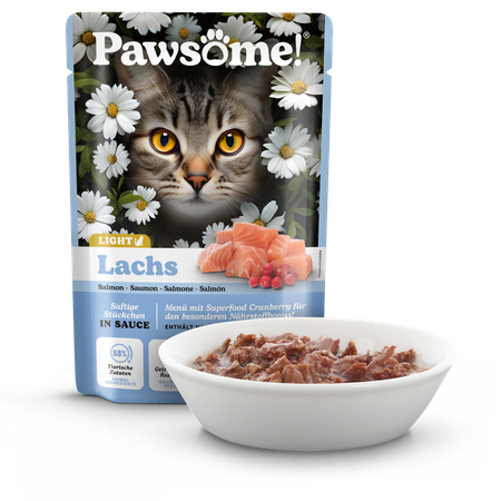 Pawsome light Łosoś 85g saszetka dla kota