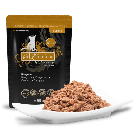 Catz finefood Purrrr No. 107 kangur 85g mokra karma dla kota Pakiet x7szt