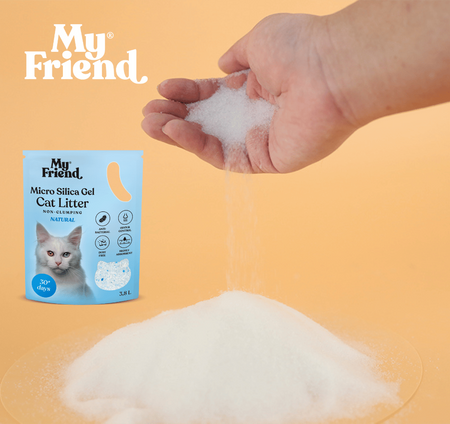 My Friend Micro Silica – Żwirek Silikonowy Dla Kota Pakiet 8 sztuk  x 3,8 L