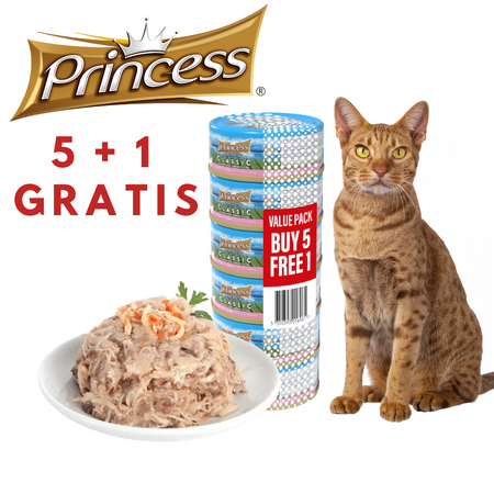 5+1 PROMO Princess Premium Kurczak Tuńczyk Ryż 170g