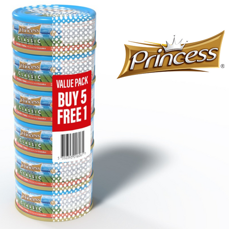 5+1 PROMO Princess Premium Kurczak Tuńczyk Krab 170g 