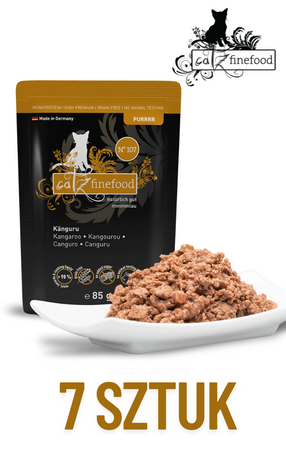 Catz finefood Purrrr No. 107 kangur 85g mokra karma dla kota Pakiet x7szt
