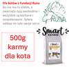 Dla potrzebujących kotów sucha karma 500g Smart Nature 70% mięsa