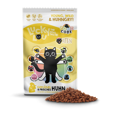 Lucky Lou Food Code Lifestage Kitten - Drób i Kurczak 750g