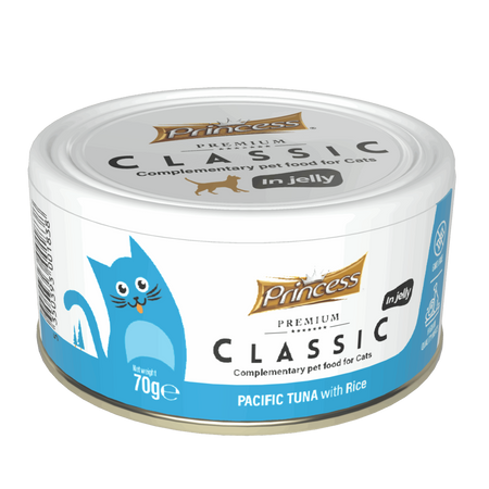 Princess Classic 70g Tuńczyk Pacyficzny 7+1 mokra karma dla kota w galaretce 