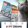 Princess SOFT Creams Tuna & Shrimps mokre jedzenie 4x14g sosik dla kota