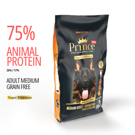 Prince Plus Premium Grain-Free Bezzbożowa Karma dla Psów Średnich 20kg