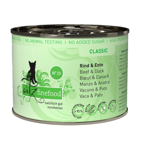 Catz finefood No.23 wołowina & kaczka 200g mokra karma dla kota