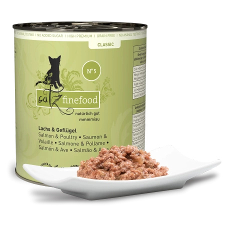 Catz finefood No.5 łosoś & drób  800g mokra karma dla kota